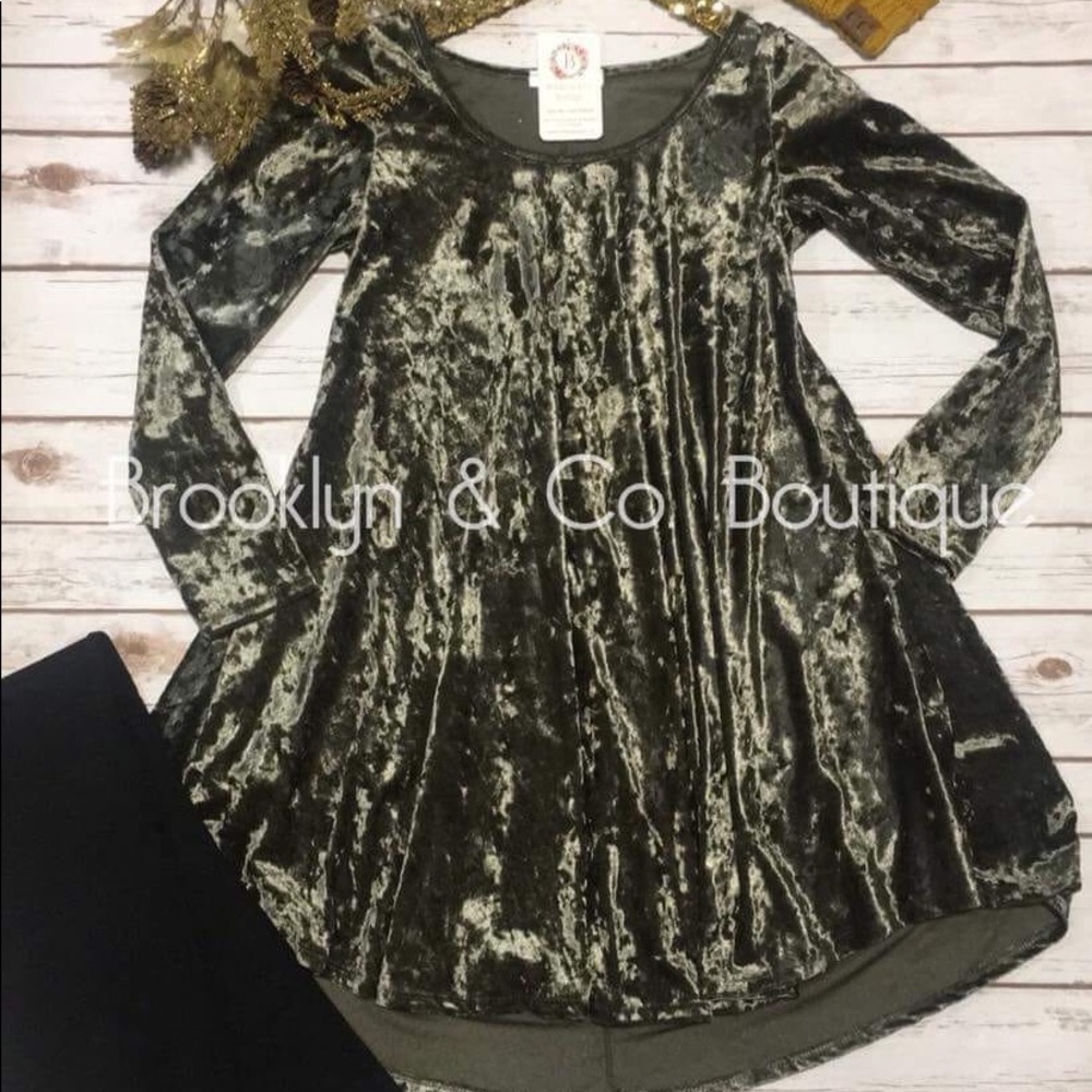 Velvet!! Metallic velvet tunic/dress